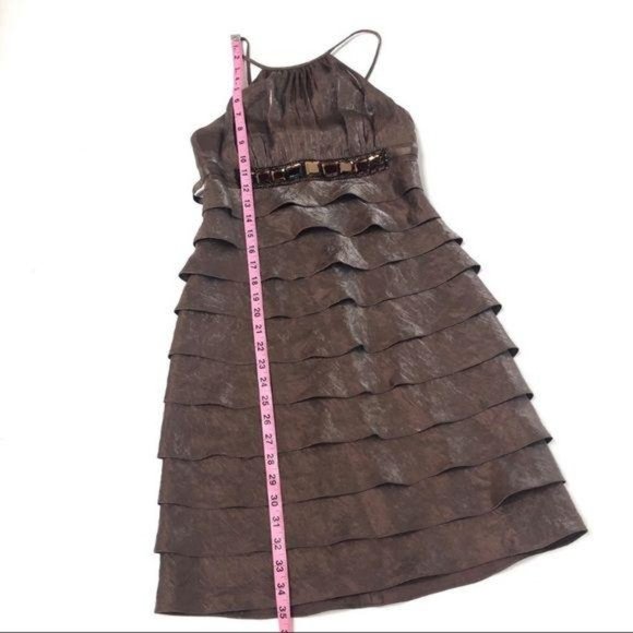 Adrianna Papell tiered layered jewel formal dress - Picture 4 of 8